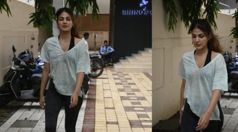 Rhea Chakraborty spotted outside the gym