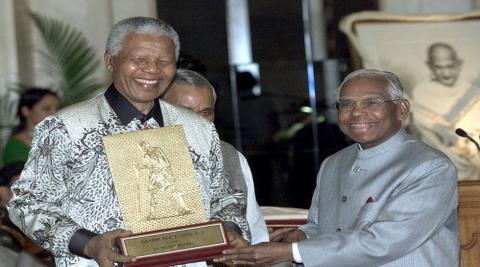 Nelson Mandela was awarded Bharat Ratna 