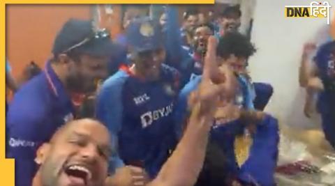 shikhar dhawan, axar patel, team india celebration