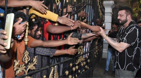 Sanjay Dutt Fans Outside His House