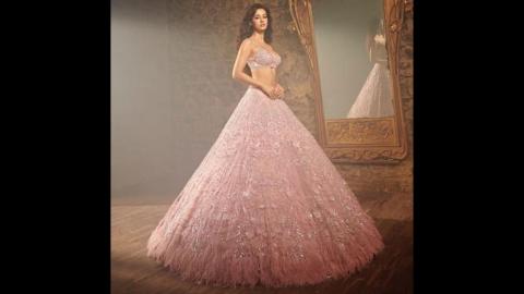 Disha Patani pink lehenga 