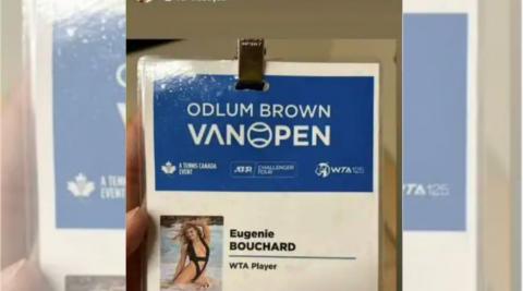 Eugenie Bouchard receives Vancouver Open credential with swimsuit pic