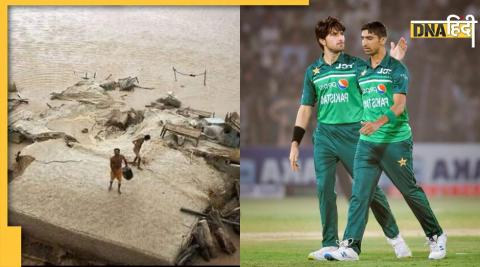 Pakistani Cricketer village rain and floods