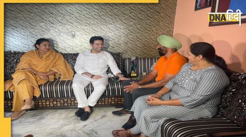 Raghav Chadha meets Arshdeep's family