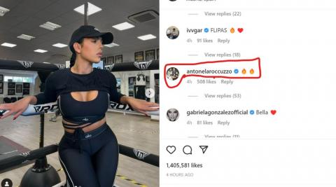 Messi's wife comment Ronaldo's partner pic