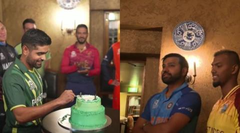 Babar celebrated birthday with Rohit Sharma