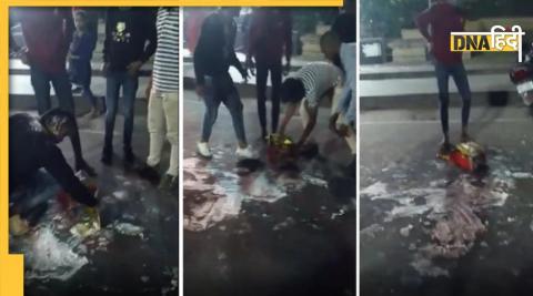 boy celebrate birthday on road