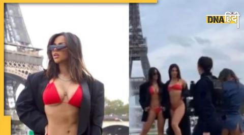 bikini photoshoot at eiffel tower 