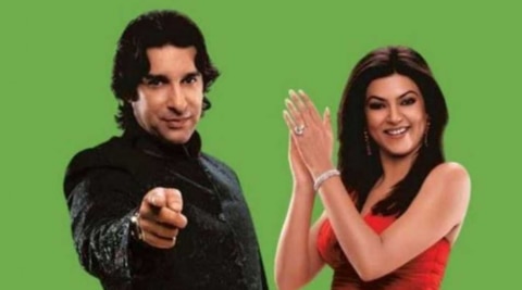 Pakistan Ex Captain Wasim Akram and Sushmita Sen  