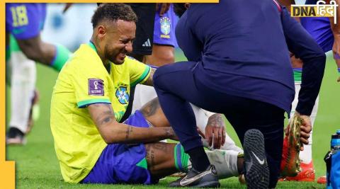 Neymar jr injured during Brazil vs Serbia FIFA World Cup 2022