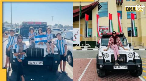 indian fan naazi noushi reach qatar by car for watching lionel messi and argentina match in fifa world cup 2022