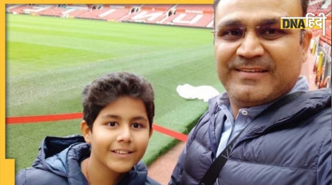 Virendra Shehwag and his son