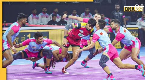 pro kabaddi league 2022 Jaipur Pink Panthers reach final beating Bengaluru Bulls sahul kumar rahul chaudhari