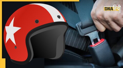 Helmet and seatbelt