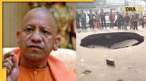 Road caves near UP CM Yogi Adityanath residence lucknow smart city exposed