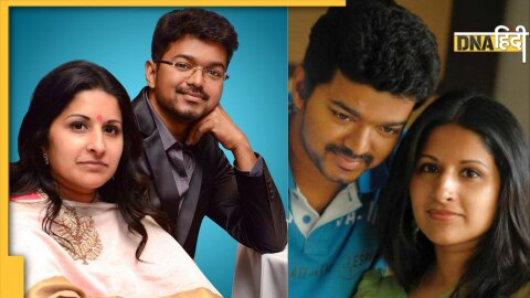 Thalapathy Vijay and his wife Sangeetha थलपति विजय और पत्नी संगीता