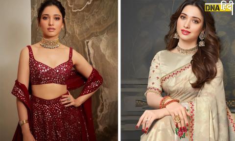 Tamanna Bhatia's saree and lehenga style