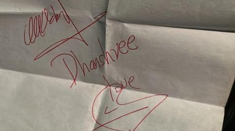 RRR star Autograph For Dhanshree 