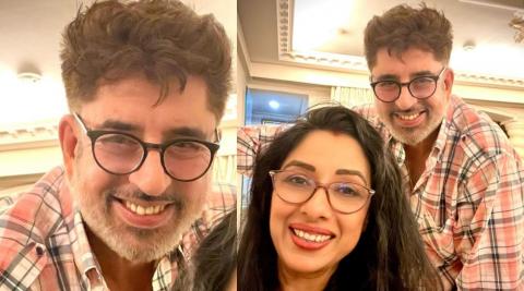 Rupali Ganguly Selfie With Husband