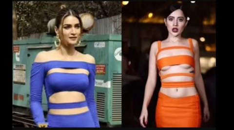 Kriti Sanon Copy Urfi Javed Outfit