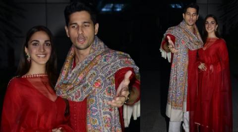 Kiara Advani Sidharth Malhotra Matching Red Outfit