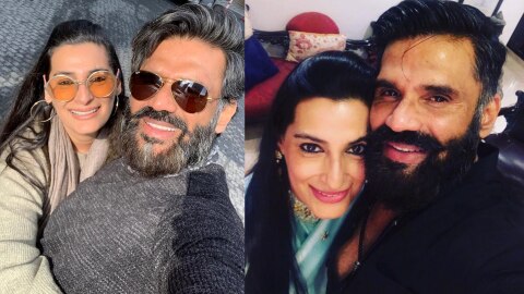 Suniel Shetty and Monisha Kadri aka Mana Shetty 