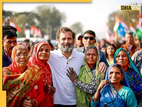 भारत जोड़ो यात्रा के दौरान लोगों से मिलते राहुल गांधी. (तस्वीर- Twitter/INC)