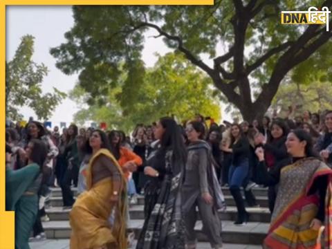 delhi university teachers dance on jhoome jo pathaan song goes viral watch video