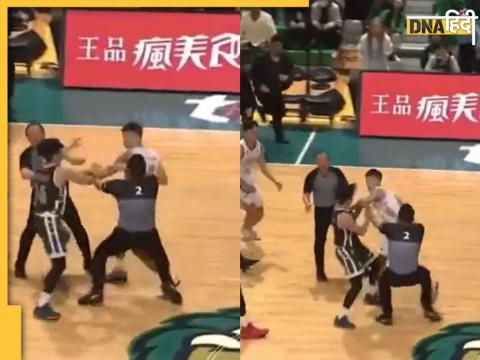 taiwan basketball match live fight video goes viral players clash beaten brutally