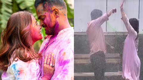 Devoleena Bhattacharjee first holi with husband 