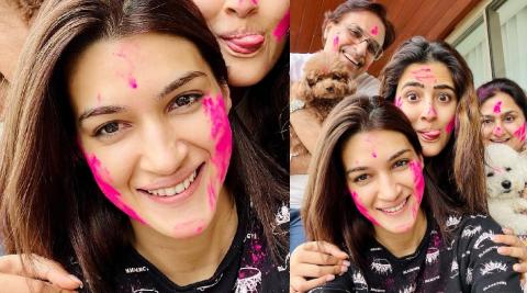 Kriti Sanon Family Holi Celebration