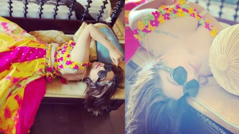 Karishma Talwar flaunts her back tattoo