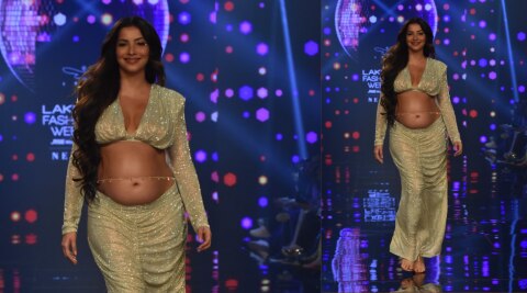 Antara Marwah Flaunts Baby Bump at Lakme Fashion Week