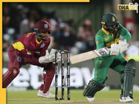 sa vs wi 1st odi highlights temba bavuma hits century west indies beat south africa shai hope hundred  