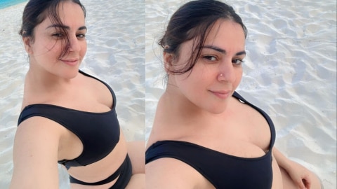 Shraddha Arya spotted in black bikini