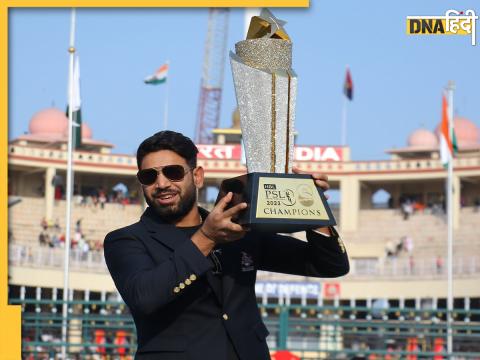 Haris Rauf at Wagah Border With PSL Trophy