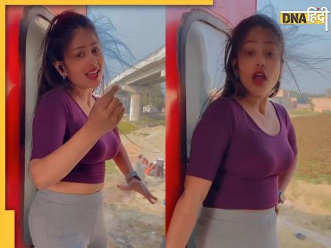 girl dancing open door moving train ruchi singh instagram viral video people demand railwayr doing stunt