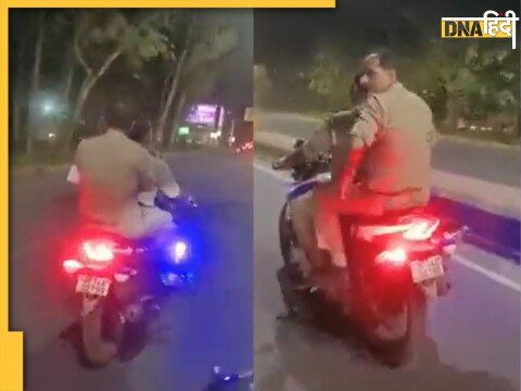 uppolice ghaziabad riding bike without helmet mother daughter made video viral police action chalan