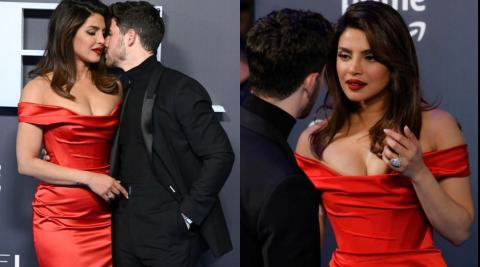 Priyanka Chopra And Nick Jonas At Citadel Premiere