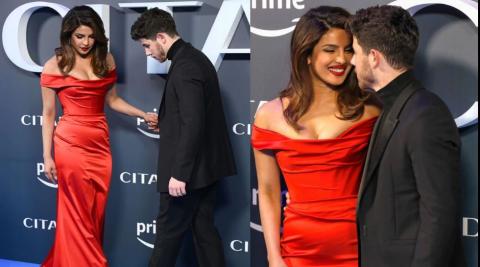 Priyanka Chopra, Nick Jonas Glamorous Look