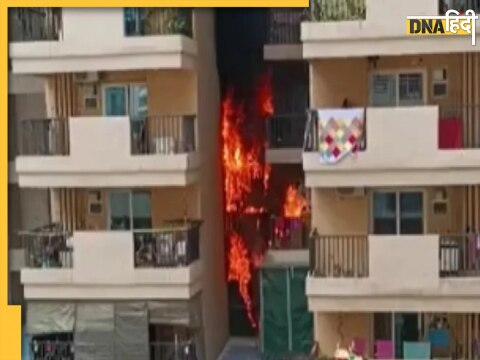 greater noida gaur city 14th avenue building flat caught fire up