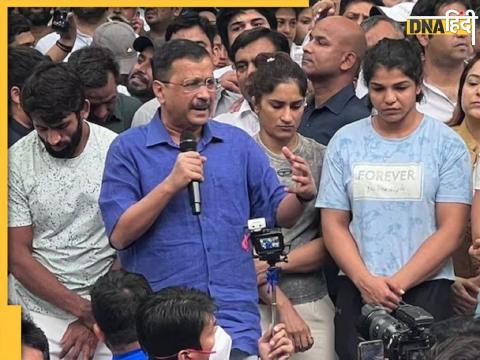 arvind kejriwal meets wrestlers