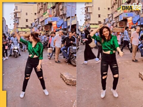 girl dancing road crowd bollywood song dilwalo ke dil ka karar video viral instagram users reactions