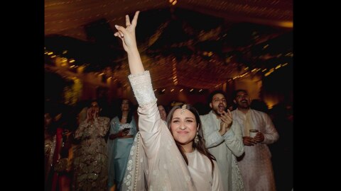 Parineeti Chopra Having fun in her engagement 