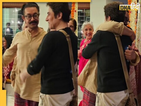 Aamir Khan hugs brother Faisal Khan