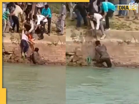 indian army solider rescued teenage girl fallen bhakra canal in patiala watch video