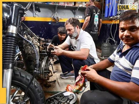 Rahul Gandhi at Mechanic Shop