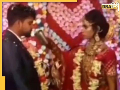 dulha dulhan fighting angry bride refuses to eat rasgulla in marriage ceremony watch viral video