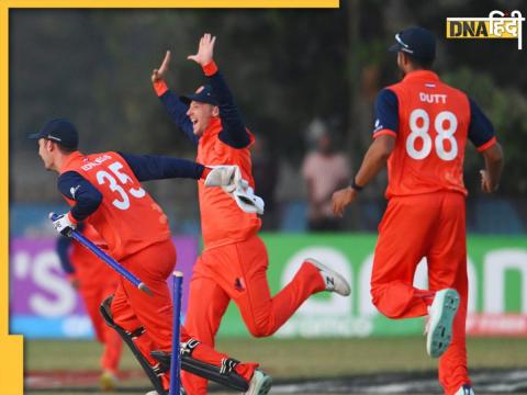 World Cup Qualifiers sl vs ned Logan van Beek destroyed Sri Lankas top order batting line up in super 6 match