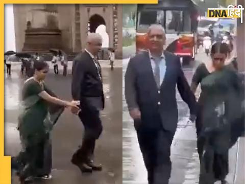 mumbai rain romantic couple recreated bollywood song rimjhim gire sawan scene watch viral video